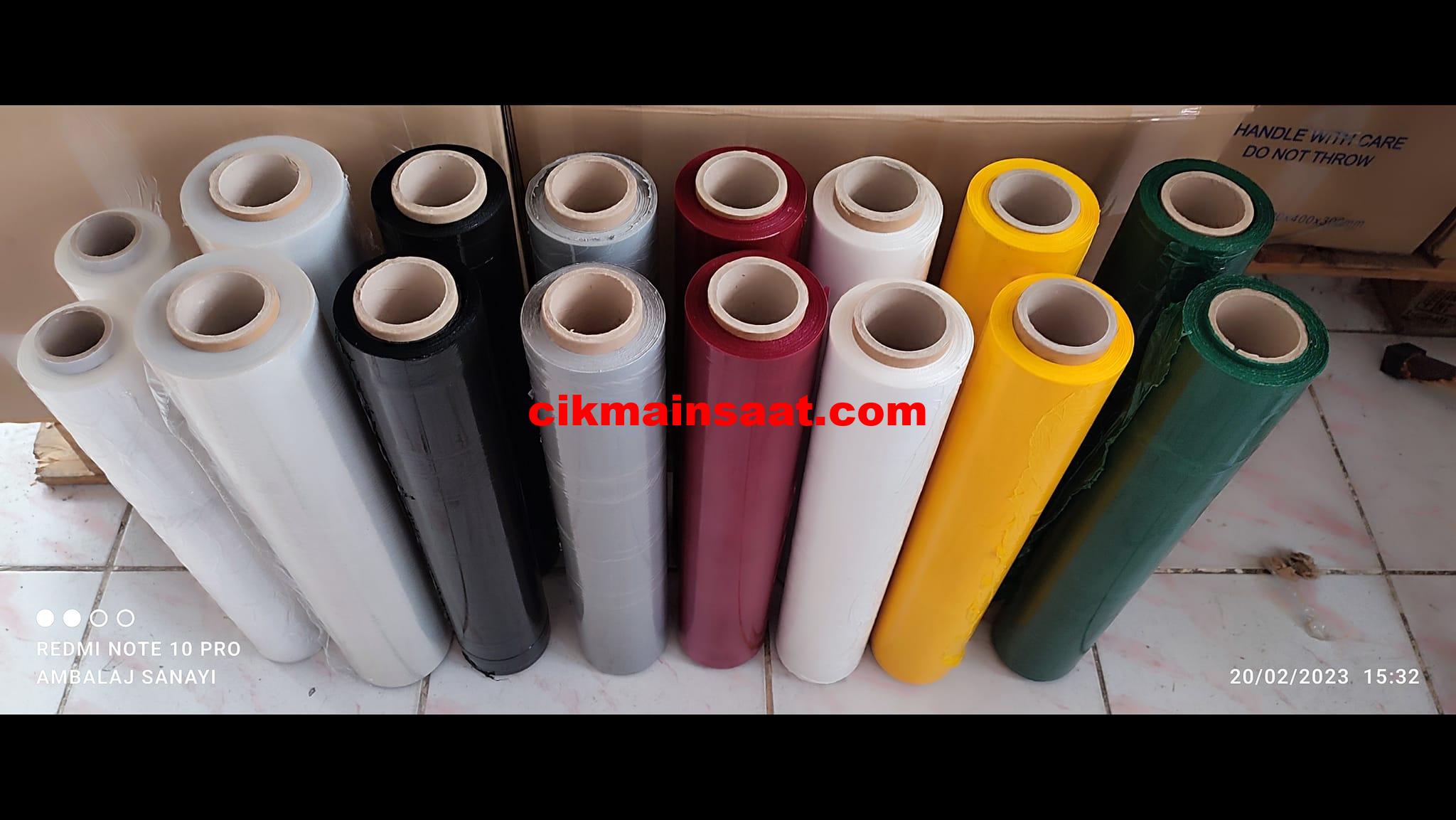 200 ve 300 metre renkli streç film